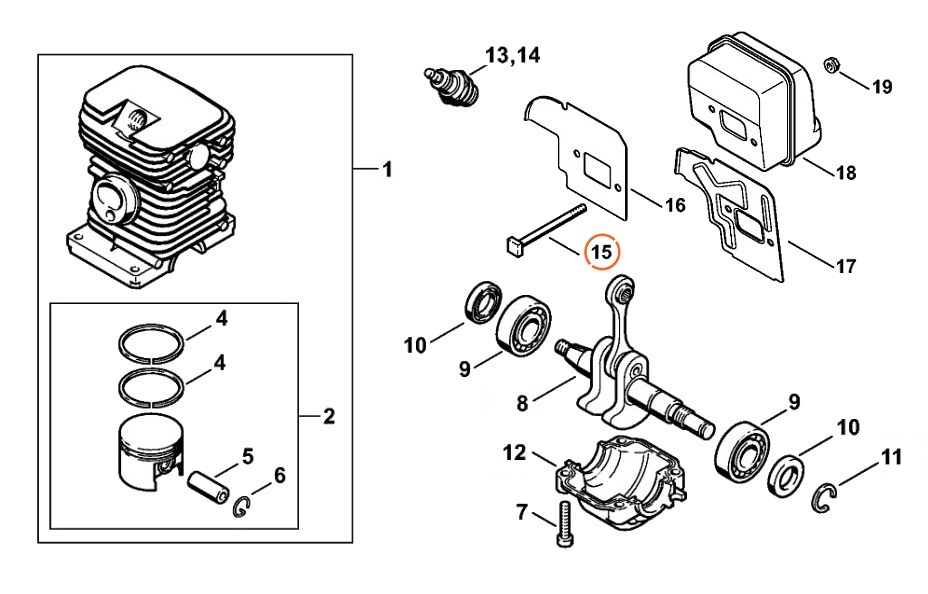 Шпилька глушителя штиль 180