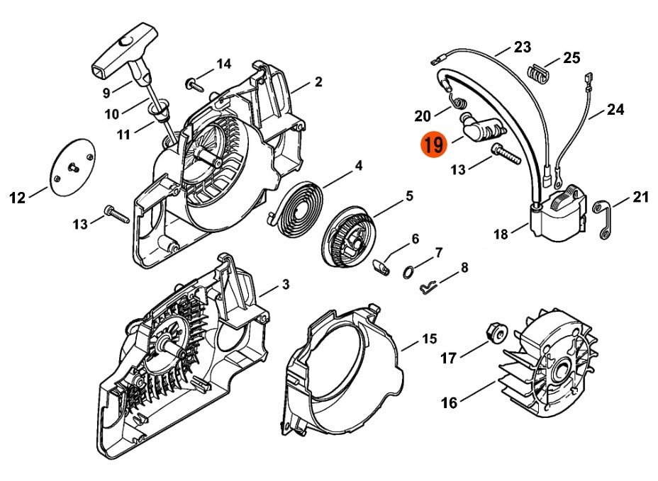 Колпачок свечи зажигания для бензопилы штиль