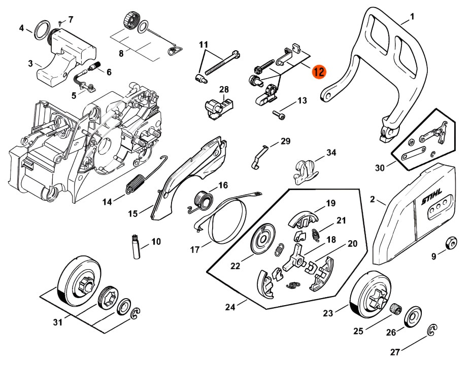 Натяжитель цепи боковой для бензопилы штиль 180