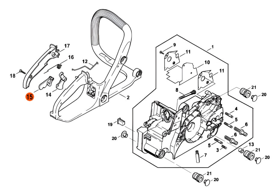 Рычаг стопорный для бензопилы штиль 180