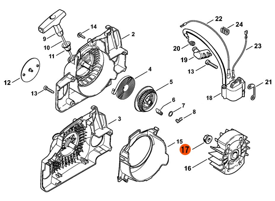 Гайка маховика штиль 180