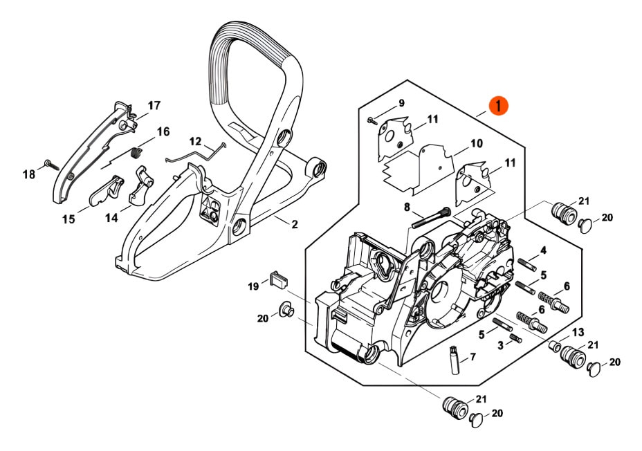 Корпус для бензопилы штиль 180