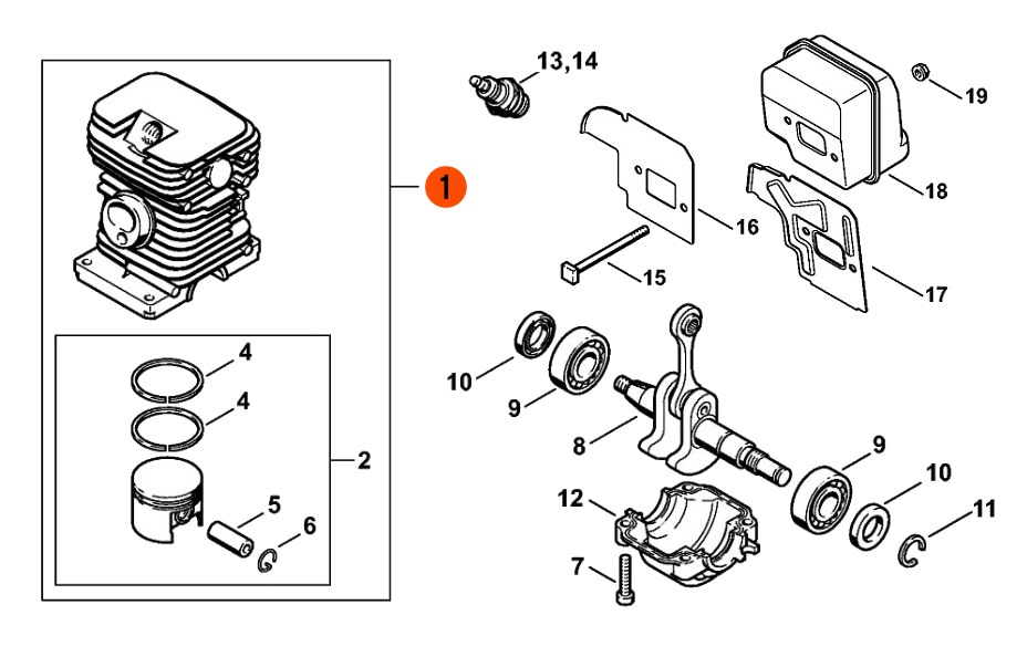 Поршневая группа штиль 180