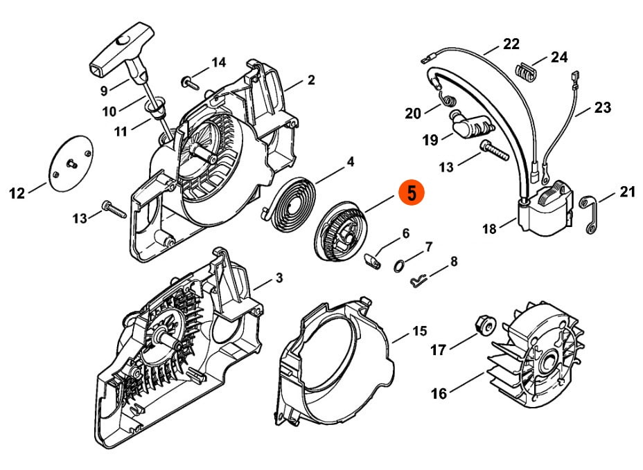 Шкив стартера для бензопилы штиль 180, 250
