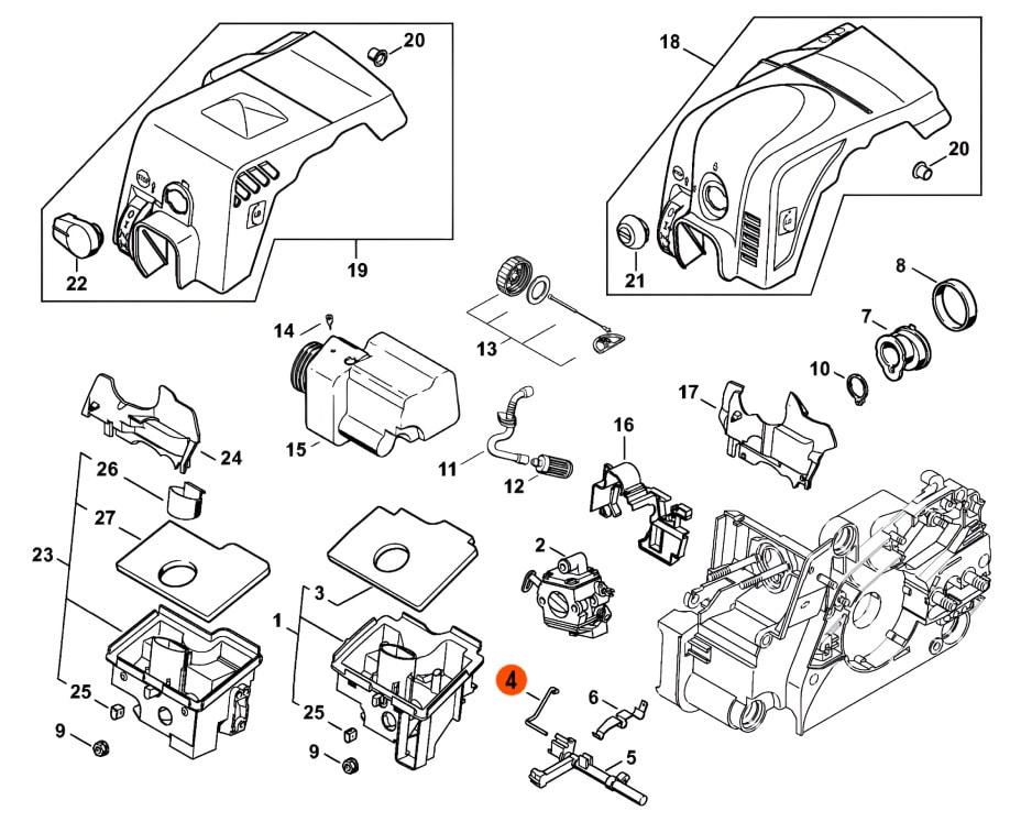 Тяга воздушной заслонки для бензопилы штиль 180