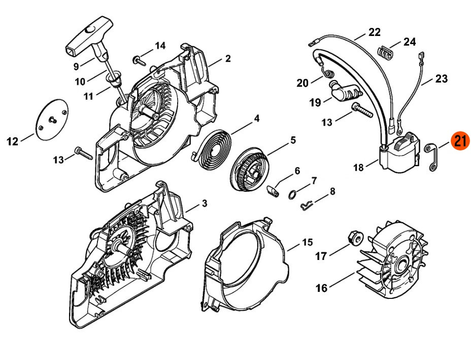 Теплоизолятор катушки зажигания штиль 180