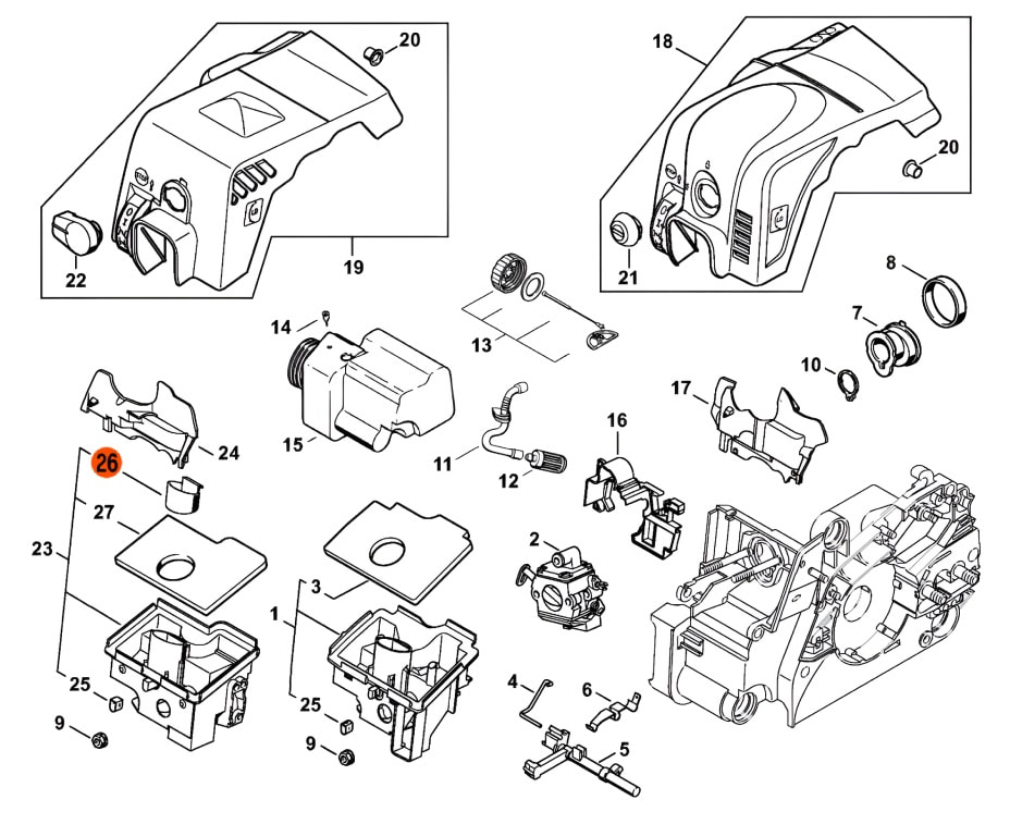 Вставка фланца для бензопилы штиль 180