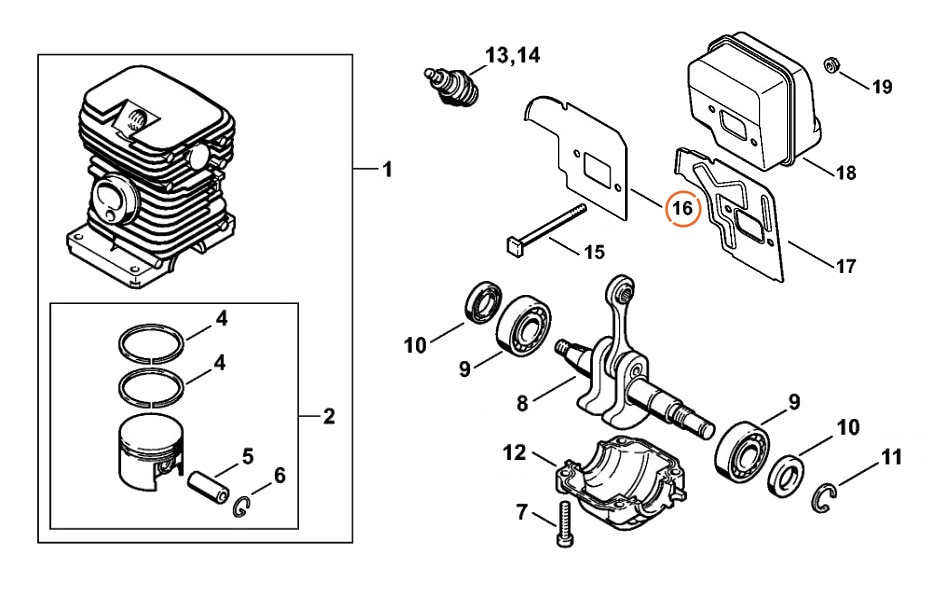 Охлаждающий лист глушителя штиль 180