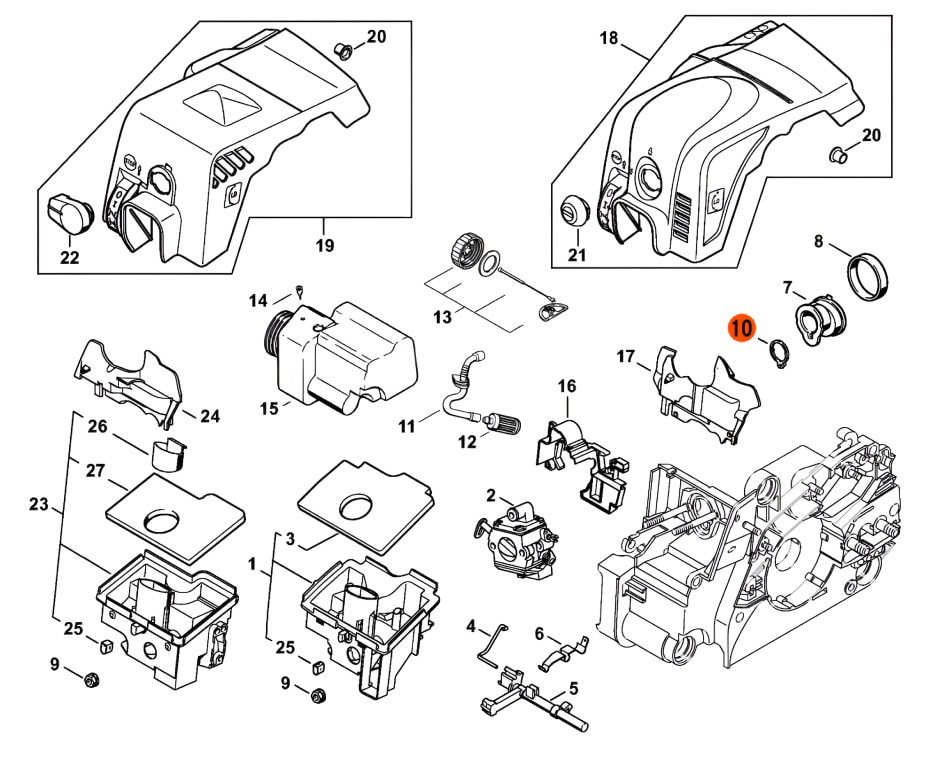 Диффузор для бензопилы штиль 180