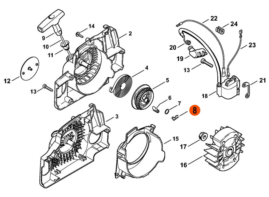 Пружина собачки штиль одинарная