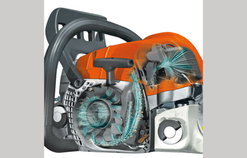 STIHL MS 211 C-BE - предварительная очистка воздуха
