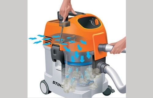 STIHL SE 122 E быстрая очистка фильтра