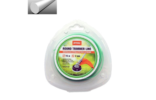 Круглая косильная струна STIHL 2 мм х 15 м для триммера
