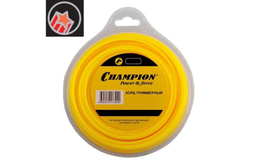 Леска Champion для триммера 2,4 мм х 40 м пятиугольная