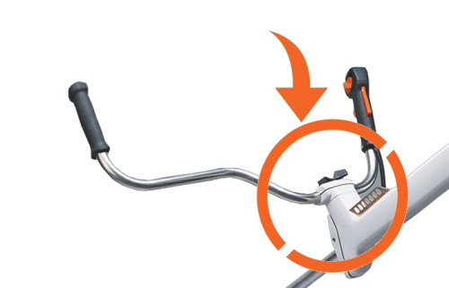 STIHL FS 400 K - регулировка рукоятки не требует использования инструмента