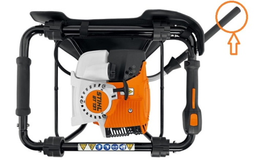 STIHL BT 131 - система быстрого торможения бура QuickStop