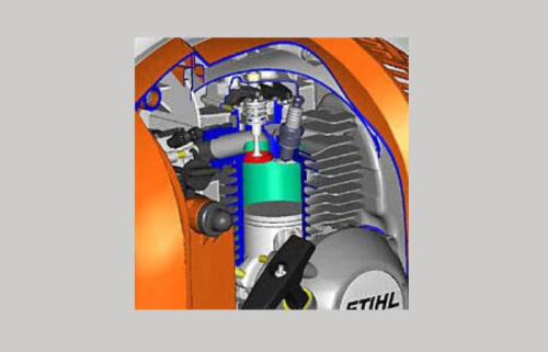 STIHL BR 500 - двигатель 4-MIX
