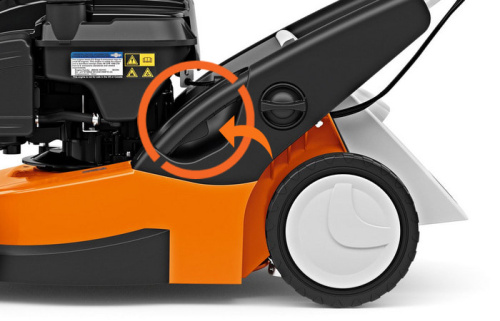 STIHL RM 545 VE - центральная регулировка высоты стрижки