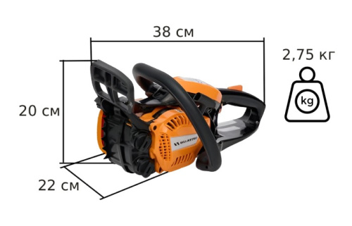 Бензопила VILLARTEC SB 1261 - компактные размеры и небольшой вес
