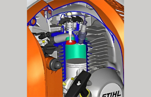 STIHL HT 135 - двигатель 4-MIX